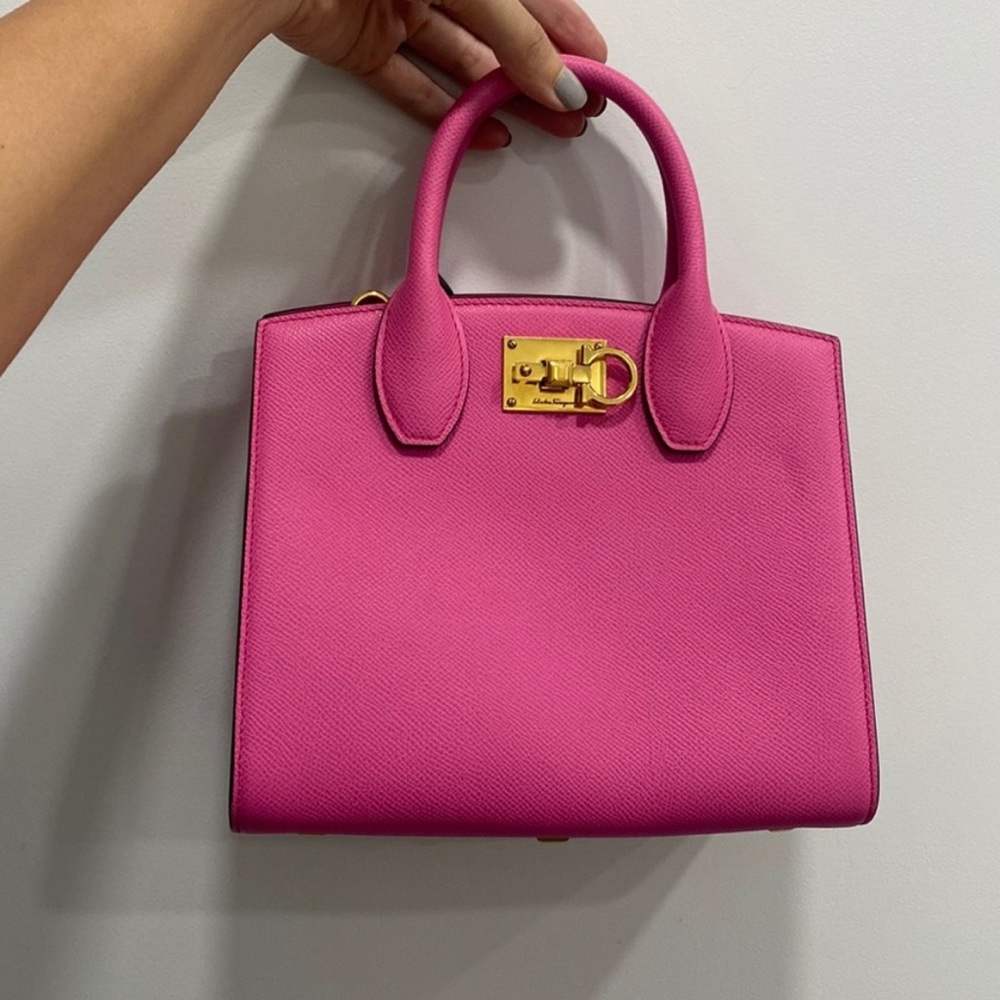 Authentic Ferragamo Studio mini bag with handle. Never been worn